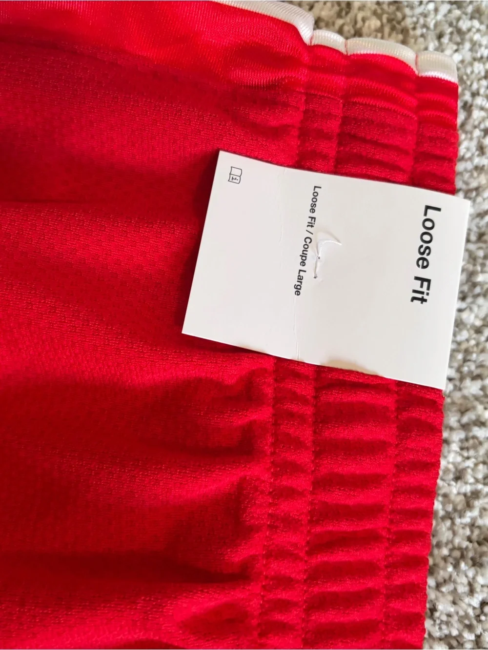 Nike Red and White Boys Athletic Shorts